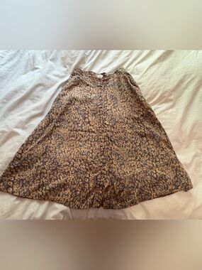 Wilfred mustard yellow and charcoal animal print skirt